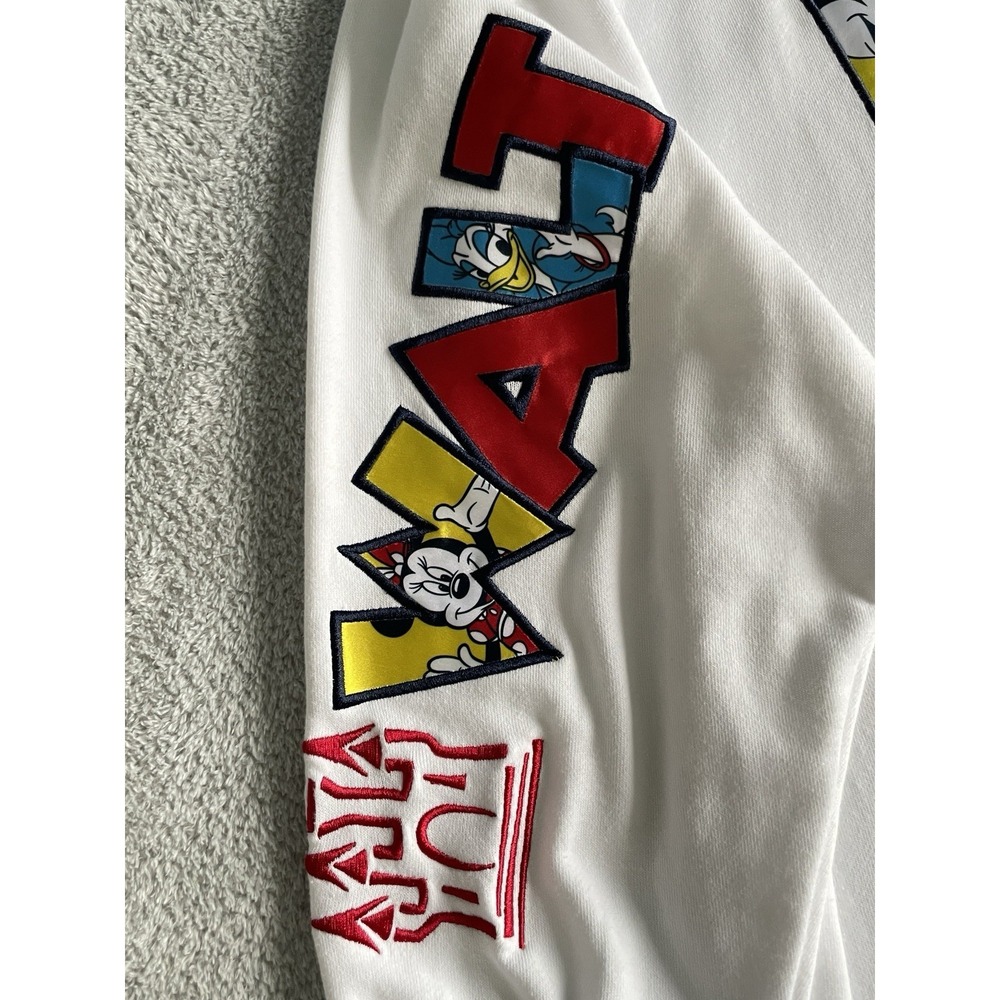 Disney Mickey & Friends Men's Sweatshirt 3X White Walt Disney World Spellout‎ - Picture 4 of 12